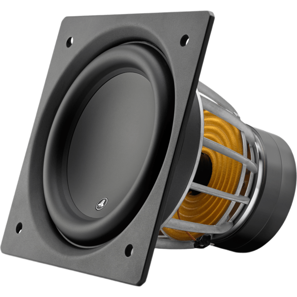 Subwoofer Activo con Amplificador Integrado / Driver 10" (254 mm) / Potencia 750 W RMS / Carcasa Sellada / Respuesta de Frecuencia 25-118 Hz / Filtro Paso Bajo 24 dB/octava / Fase Variable 0-280° / Acabado Negro Ceniza