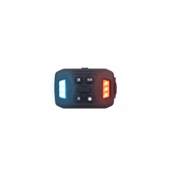 Luz Auxiliar Recargable, 26 LEDs, Rojo/Azul/Blanco, Incluye Clip y Base Magnética