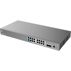 Switch de Red Empresarial L2++ / Serie GWN7800 Pro / 16 Puertos Gigabit PoE 250W / 2 Puertos SFP+ / Gestión Cloud GDMS / VLAN 4K / QoS Avanzado / Seguridad Integral