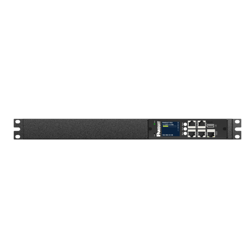 PDU ES2P Monitoreable (MI) para Distribución de Energía, Enchufe de Entrada NEMA 5-20P, Con 8 Salidas 5-20R, Horizontal 19in, 120 Vca, 20 Amp, 1 UR