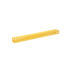 Canaleta Ranurada de PVC sin Tapa, Tipo H (Tapa Abisagrada), 2 in de Ancho, 2 in de Alto y 3048 mm de Largo, Color Amarillo