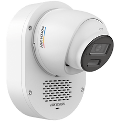 Cámara Turret TURBOHD 2 Megapixel (1080p) / Imagen a Color 24/7 con Apertura F1.0 / Audio Bidireccional y Sirena / Luz Blanca e IR 40 m (131.2 ft) / IP67 / Smart-Hybrid Light / 3D DNR