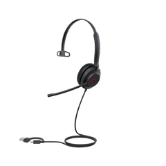 Diadema USB Yealink UH35 Mono Teams con Cancelación Activa de Ruido con 2 Micrófonos y Busylight Automático