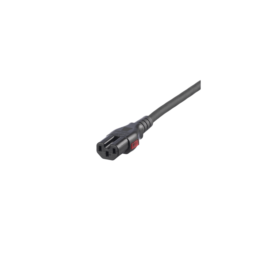 Cable de Alimentación Eléctrica Con Bloqueo Doble de Seguridad, de IEC C14 a IEC C13, 6 ft. de Largo, Color Negro, Paquete de 10 Piezas