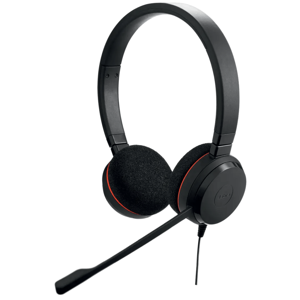 Jabra Evolve 20 DUO con Conexión USB C/A, Micrófono con Cancelación de Ruido de Ultima Generación, Configuración Plug and Play (4999-823-169)