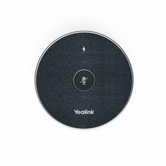 Micrófono inalámbrico 360° VCM36W-PACKAGE de Yealink para videoconferencias, con amplio alcance y cancelación de ruido.