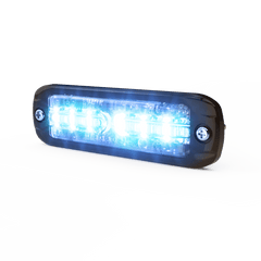 Luz Auxiliar de 12 LED, Rojo/Azul, Lente Transparente