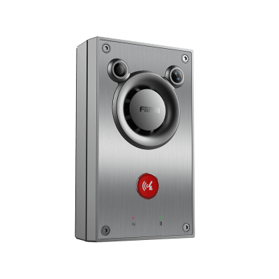 Video/ Intercomunicador IP, Altavoz 10W, 2 relevadores con botón para llamada, anti-vandálico, IP66 e IK10, PoE