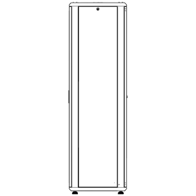 Gabinete Rack 42 Unidades / Piso 19 Pulgadas / Puerta Cristal Templado / Capacidad Carga 1000 Kg / Acero Calibres 16-18-20 / Ventilación Superior / Ruedas y Niveladores / Cerradura Seguridad