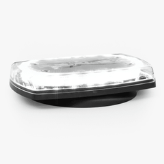 Mini torreta de 48 LED 10" Ámbar/Claro, Lente Transparente, Imán y Encendedor de Vehículo