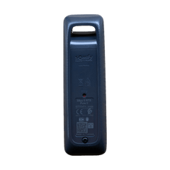 Control remoto 5 canales para motores de persiana Somfy con señal inalámbrica, instrucciones: sube, baja y detener, con posición favorita programada.