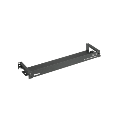 Organizador de Cables Frontal, para Panel de Fibra Óptica HD Flex™, de 1 UR, Color Negro