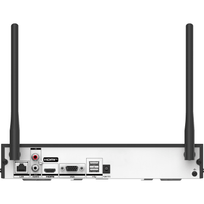 NVR 4 Megapixel / 8 canales IP / 1 Bahía de Disco Duro / 2 Antenas Wi-Fi / Salida de Vídeo Full HD