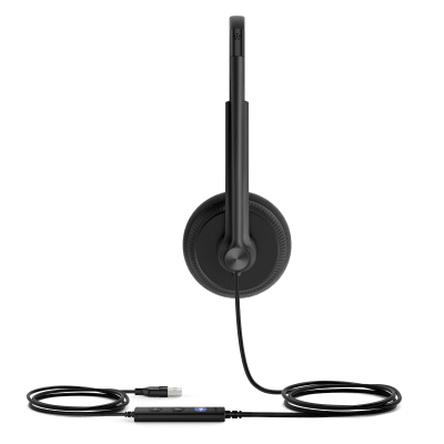 Diadema USB Yealink UH34 Lite Dual con Almohadillas de Esponja y Certificación Microsoft Teams