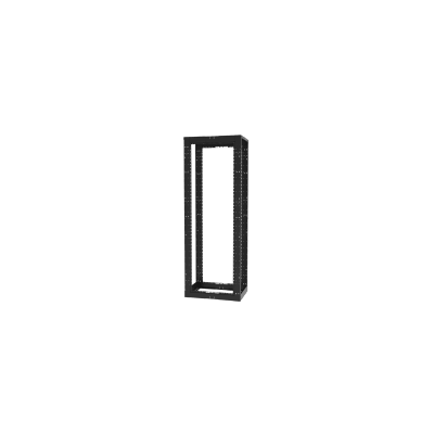Rack de Cuatro Postes Estándar de 19", Rieles Con Orificio Para Tuerca Enjaulada, Profundidad Ajustable de 23 a 42 in, 45 Unidades de Rack, Color Negro