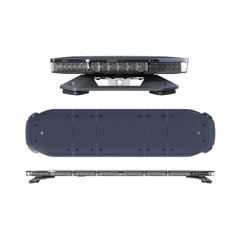 Barra de luces LED de 48", 216 LED, Dual Color, Programable, Rojo/Azul/Ámbar/Claro, Ideal para Equipar Unidades de Seguridad Publica con Domos Negros