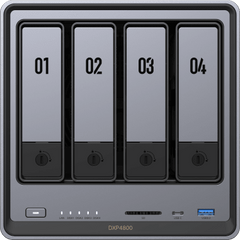 NASync DXP4800 | SO UGOS Pro |  Intel N100 12th Gen Intel® Quad Core™ | 4-Bahias (SATA) hasta 96TB | 2* M.2 SSD hasta 16TB| 8GB DDR5 (Exp. a 16GB) | 2.5Gb Dual Ethernet | HDMI 4K | 2* USB2.0 | 1*USB 3.2Gen | 1* USB 3.2Gen2 | 1*USB-C 3.2Gen2 | SD