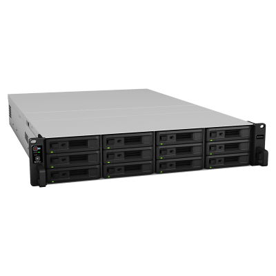 Servidor de Almacenamiento Synology RackStation RS3621RPxs | 12 Bahías | Procesador Intel Xeon D-1531 de 6 Núcleos | 8 GB DDR4 ECC | Expandible a 36 Bahías | Energía Redundante | Compatible con Virtualización y RAID.