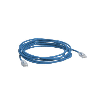 Cable de Parcheo TX6, UTP Cat6, Diámetro Reducido (28AWG), Color Azul, 30 m