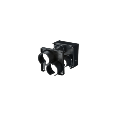 Tapa con 2 Salida a Tubo Corrugado de 1.5in (38mm), Para uso con Canaletas 4X4 FiberRunner™, Color Negro