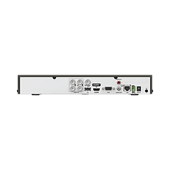 DVR 4 Canales TURBOHD + 2 Canales IP / 5 Megapixel Lite - 3K Lite / Audio Bidireccional por Coaxitron / ACUSENSE (Evita falsas alarmas) / 1 Bahía de Disco Duro / Salida de Video en Full HD