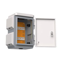 Gabinete de Acero Ventilado para Exterior con Rieles DIN y 4 Placas Laterales para Montaje de Equipos por Fuera