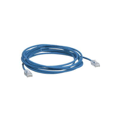 Cable de Parcheo TX6, UTP Cat6, Diámetro Reducido (28AWG), Color Azul, 100 ft