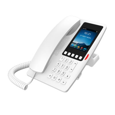 Teléfono IP Wi-Fi Hotelero con PoE, Puerto USB de Carga y Pantalla LCD de 3.5"