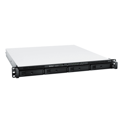NAS RackStation RS822RP+ | 4 Bahías | 1U | AMD Ryzen V1500B | 32 GB DDR4 ECC | 4 Puertos 1GbE | Expansión PCIe | Compatibilidad con RAID | Caché SSD | Unidades de Energía Redundantes.