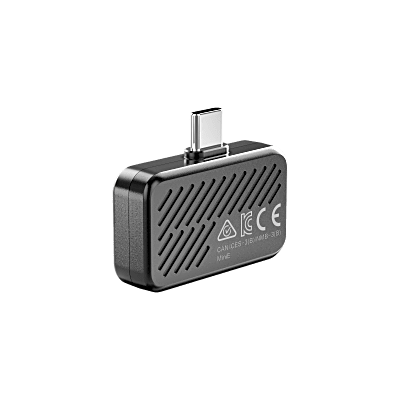 MINIE - Cámara Termográfica Portátil para Celulares (Android) /  Conector Tipo USB - C / Lente 1.3 mm / IP40  / JPEG (Imagen) / Video (MP4) / Rango de Medición de -20°C a 400°C