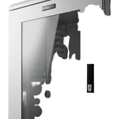 Gabinete Rackeable / 18 Unidades / 19 Pulgadas / Puerta de Cristal / Capacidad de Carga 750 Kg / Dimensiones 600x605x930 mm (23.6x23.8x36.6 in)