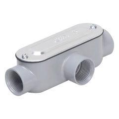 Caja Condulet tipo T de 1/2" (12.7 mm) / Con tapa y empaque.