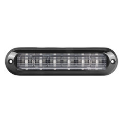 Luz Auxiliar Ultra Brillante IP67 de 6 LEDs, Color Azul, con mica transparente y bisel negro