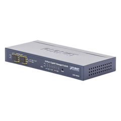 Switch Administrable de Escritorio de 8 Puertos Gigabit/ 2 Puertos SFP / 20 Gbps Switching / PoE In 802.3af/at / Dual Power DC + PoE / VLAN Q-in-Q / IPv6/IPv4/  Administración Remota con CloudNMS