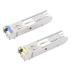Transceptores Ópticos Bidireccionales SFP (Mini-Gbic) / Monomodo 1310 & 1550 nm / 1.25 Gbps / 1000BASE-BX / Conector LC/UPC Simplex / DDM / Hasta 40 km / 2 Piezas