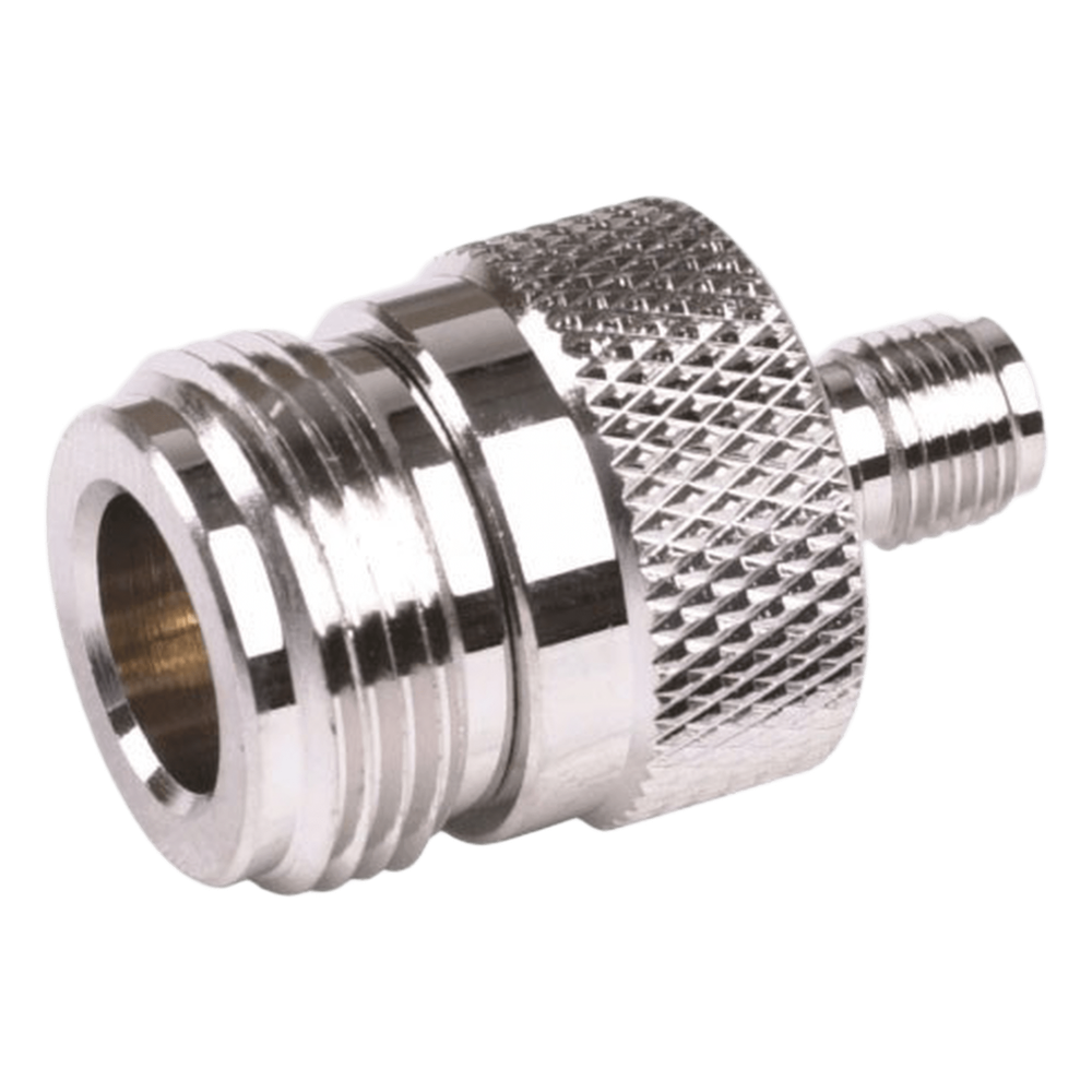 Adaptador en Línea de Conector SMA Hembra a N Hembra, Níquel/ Oro/ Teflón.