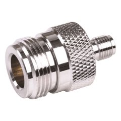 Adaptador en Línea de Conector SMA Hembra a N Hembra, Níquel/ Oro/ Teflón.