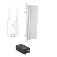 Kit de radio GWN7605LR con antena TXS25619DP, para amplia cobertura de WiFi en 90º, frecuencia (2.4 a 2.5 GHz) y (5.1 a 6.5 GHz), 1.27 Gbps y administración desde la nube gratuita