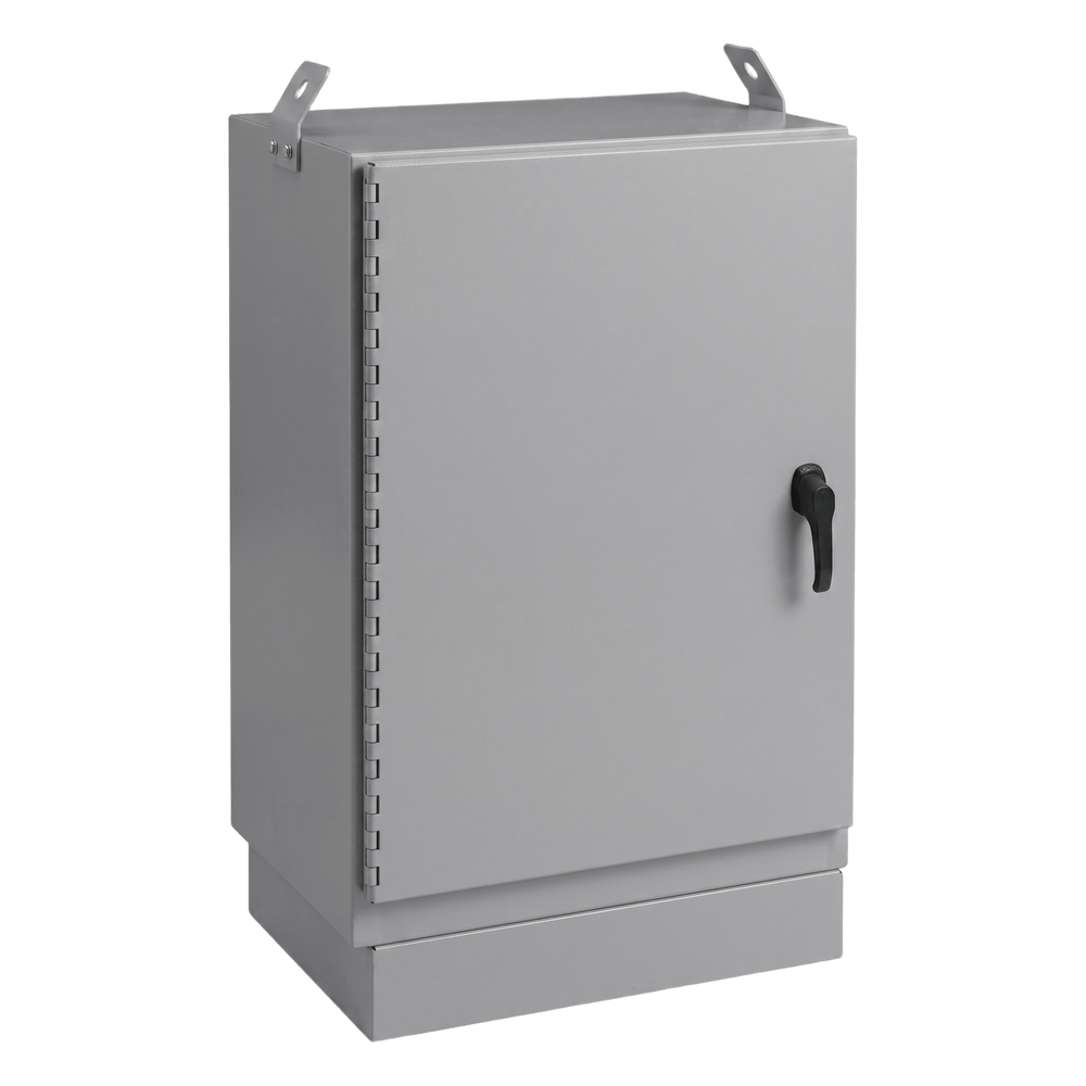 Gabinete para Exterior Tipo 4X Doble Puerta de 10 UR / Aluminio Soldado / 762 x 762 x 1118 mm / Exterior IP66 / Montaje Almohadilla / Aislamiento Térmico / Gris RAL 7035