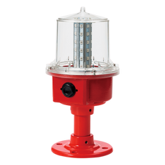 Luz de Obstrucción de Aviación LED de Baja Intensidad Tipo A Color Rojo, 24 VCD, Protección IP66 y Grado ICAO