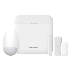 (AX PRO) KIT de Alarma AX PRO / Incluye: 1 Hub con bateria de respaldo / 1 Sensor PIR / 1 Contacto Magnético slim / 1 Control Remoto / WiFi / Compatible con Hik-Connect P2P