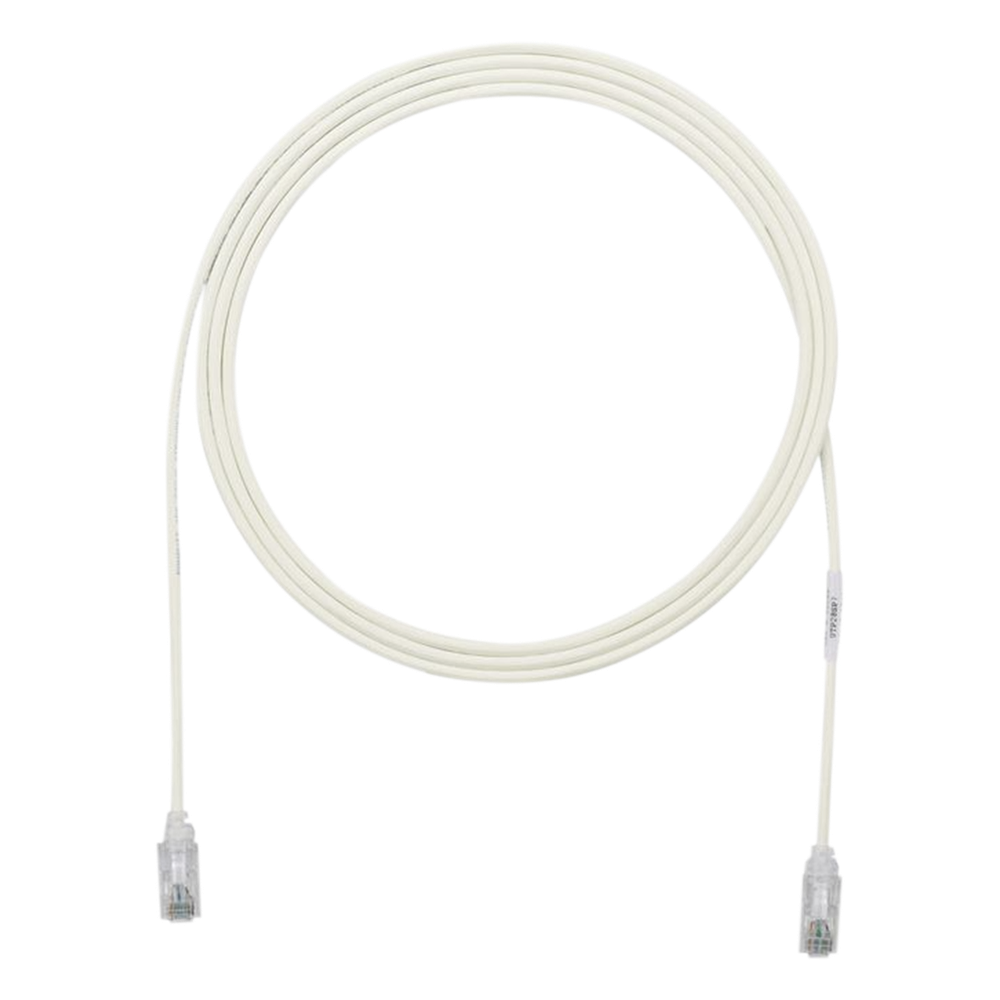 Cable de Parcheo TX6, UTP Cat6, Diámetro Reducido (28AWG), Color Gris, 2.13 Metros (7 Pies)