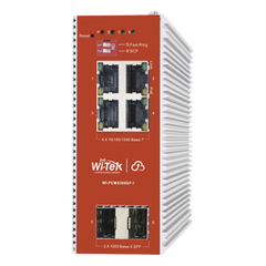 Switch L2+ PoE Industrial / Administración Cloud-Web-CLI / 4 Puertos PoE af/at 100/1000 Mbps / 2 Puertos SFP Gigabit / Presupuesto PoE 120 W / Protocolo ERPS (redundancia enlaces)