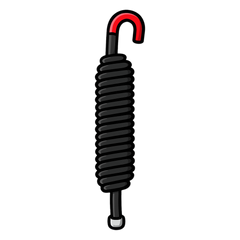 Resorte ROJO para Barreras Vehiculares Hikvision DS-TMG520 / Refacción