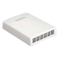 Caja de montaje en superficie para 6 módulos - Blanco Mate