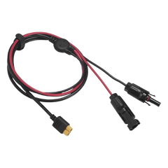 Cable 2.5 m, Negro, Calibre 12 AWG con Terminales MC4 Macho y Hebra para Terminal XT60