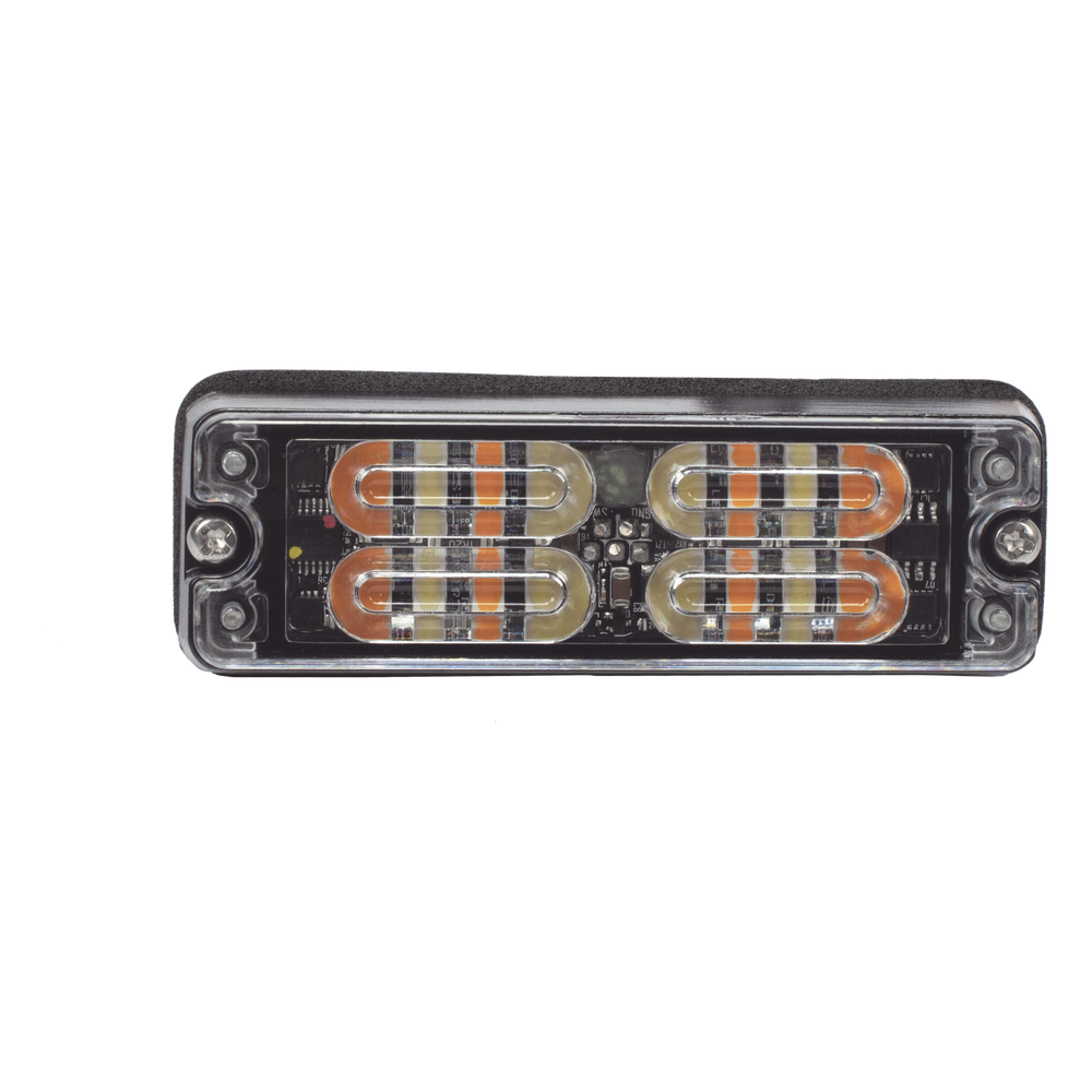 Luz Auxiliar de 16 LED, Ambar/Blanco, Lente Transparente