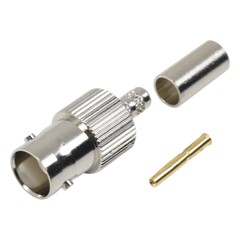 Conector BNC Hembra de anillo plegable para cable LP-195, LP-142, RG-58/U, RG-142/U.