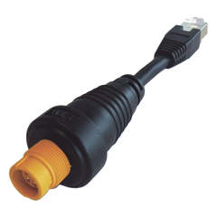 Adaptador Ethernet RJ45 / Conector Redondo Amarillo / Compatible con NSO evo2 y Zeus2