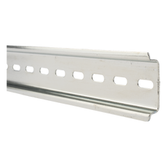 4 Rieles DIN Estándar de 35 mm Ranurado / 25 cm de longitud / Fabricado en Acero